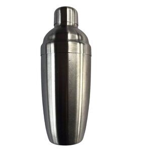 IKEA Stainless Steel Silver Cocktail Shaker w/ Lid, Strainer, Medium